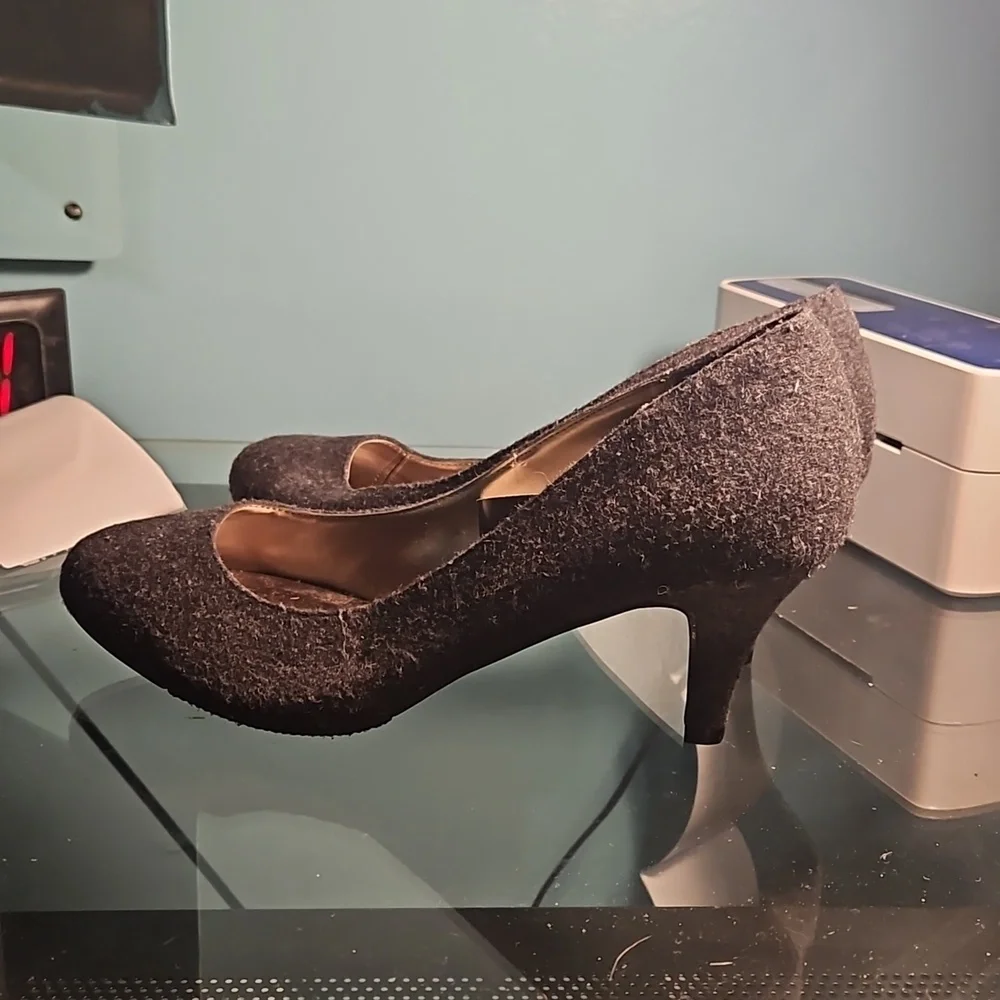 George Grey Wool Heels